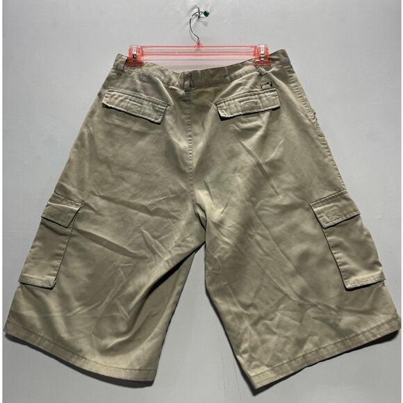 Brooklyn Xpress Men's Cargo Shorts, Size 38, Beige, Cotton/Polyester Blend - Picture 2 of 8